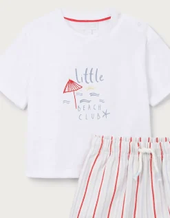 Organic Cotton Little Beach Club T-Shirt & Shorts Set (0–4yrs)
