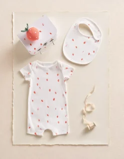 Organic Cotton Little Strawberry Welcome Baby Gift Set (0–6mths)