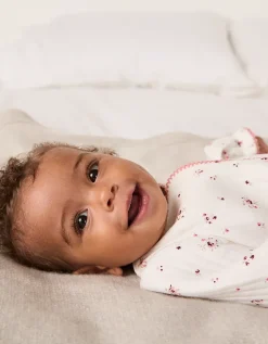 Organic Cotton Minnie Floral Quilted Sleepsuit (0–24mths)