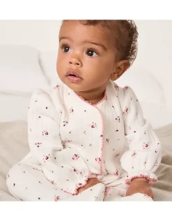 Organic Cotton Minnie Floral Quilted Sleepsuit (0–24mths)