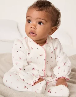 Organic Cotton Minnie Floral Quilted Sleepsuit (0–24mths)