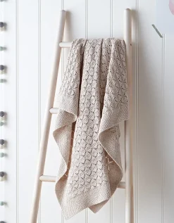 Organic Cotton Natural Heirloom Baby Blanket