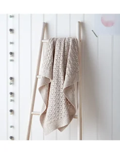 Organic Cotton Natural Heirloom Baby Blanket