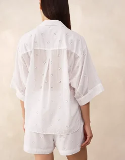 Organic Cotton Oversized Broderie Pyjama Set