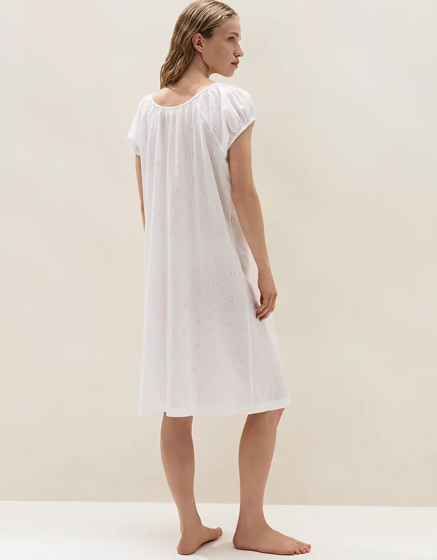 Organic Cotton Oversized Broderie Nightie