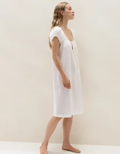 Organic Cotton Oversized Broderie Nightie