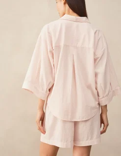 Organic Cotton Oversized Stripe Shortie Pyjama Set