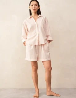 Organic Cotton Oversized Stripe Shortie Pyjama Set