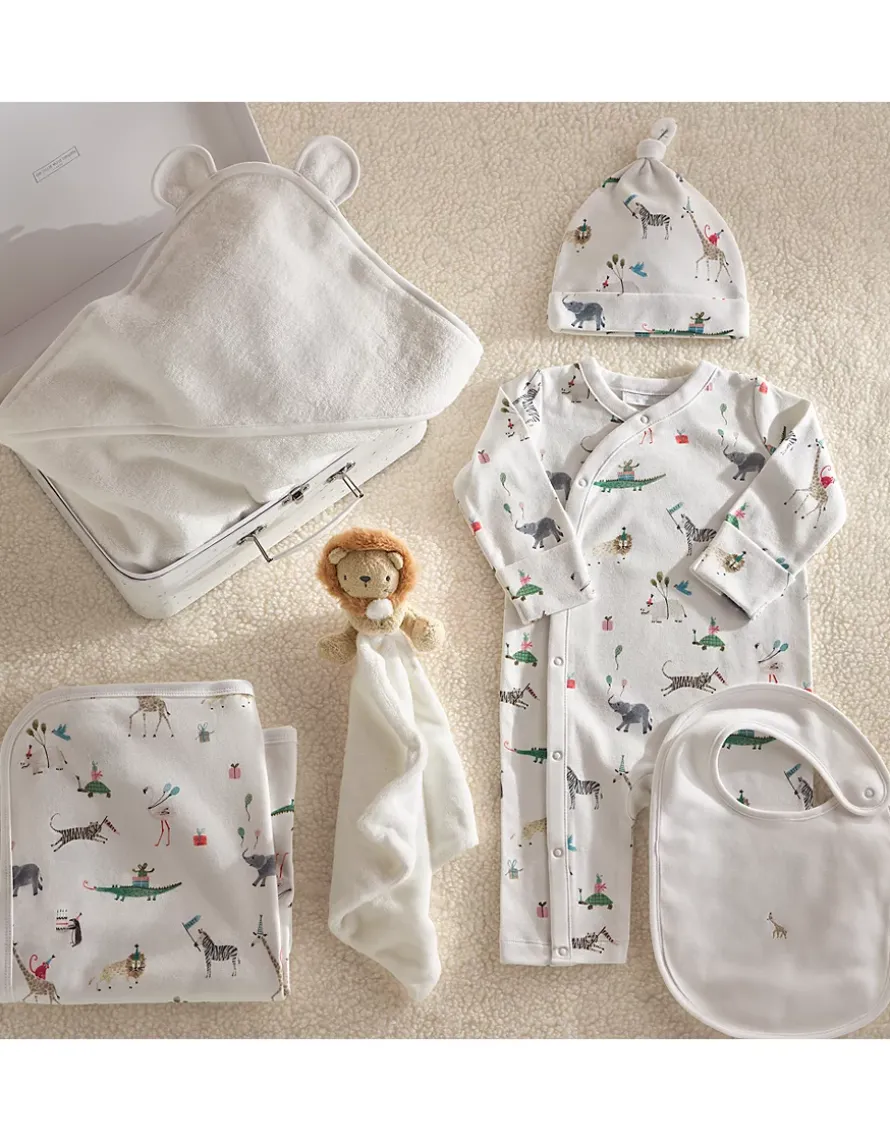 Organic Cotton Party Animals Luxury Gift Set (0–6mths)