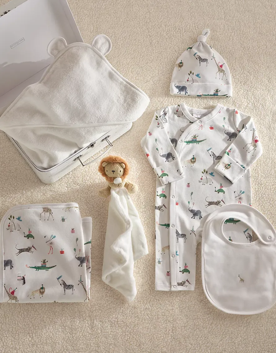 Organic Cotton Party Animals Luxury Gift Set (0–6mths)