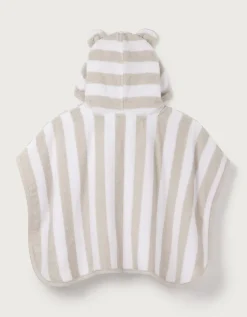 Organic Cotton Pebble Striped Towelling Hoodie (0–6yrs)