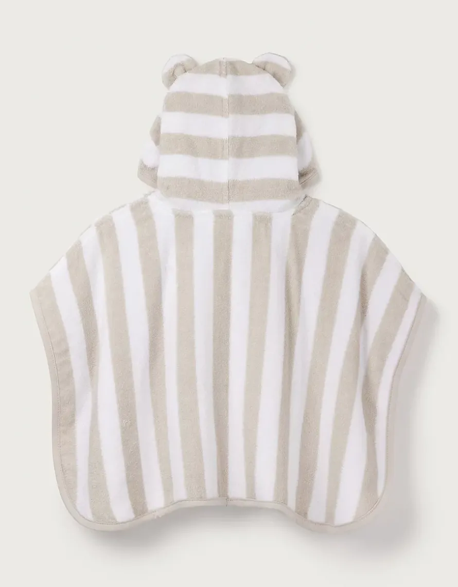 Organic Cotton Pebble Striped Towelling Hoodie (0–6yrs)