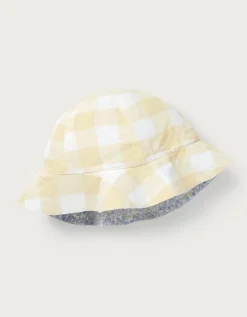 Organic Cotton Petunia Floral & Stripe Reversible Hat (0–4yrs)