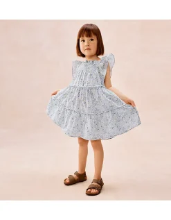 Organic Cotton Petunia Floral Tiered Dress (0–4yrs)