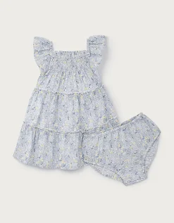 Organic Cotton Petunia Floral Tiered Dress (0–4yrs)