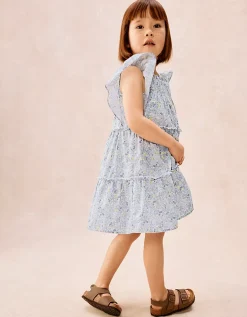 Organic Cotton Petunia Floral Tiered Dress (0–4yrs)