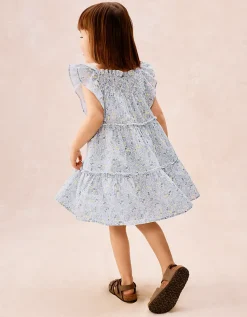 Organic Cotton Petunia Floral Tiered Dress (0–4yrs)