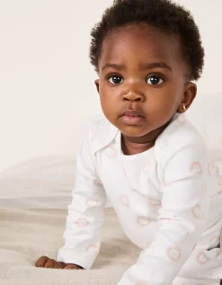 Organic Cotton Pink Lion Sleepsuit (0–24mths)