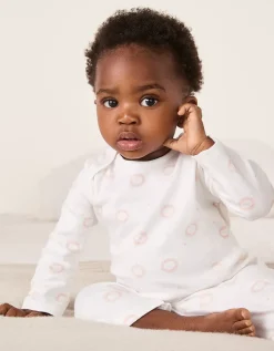 Organic Cotton Pink Lion Sleepsuit (0–24mths)