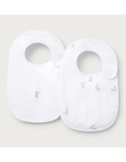 Organic Cotton Playful Bunnies Bibs – Set of 2