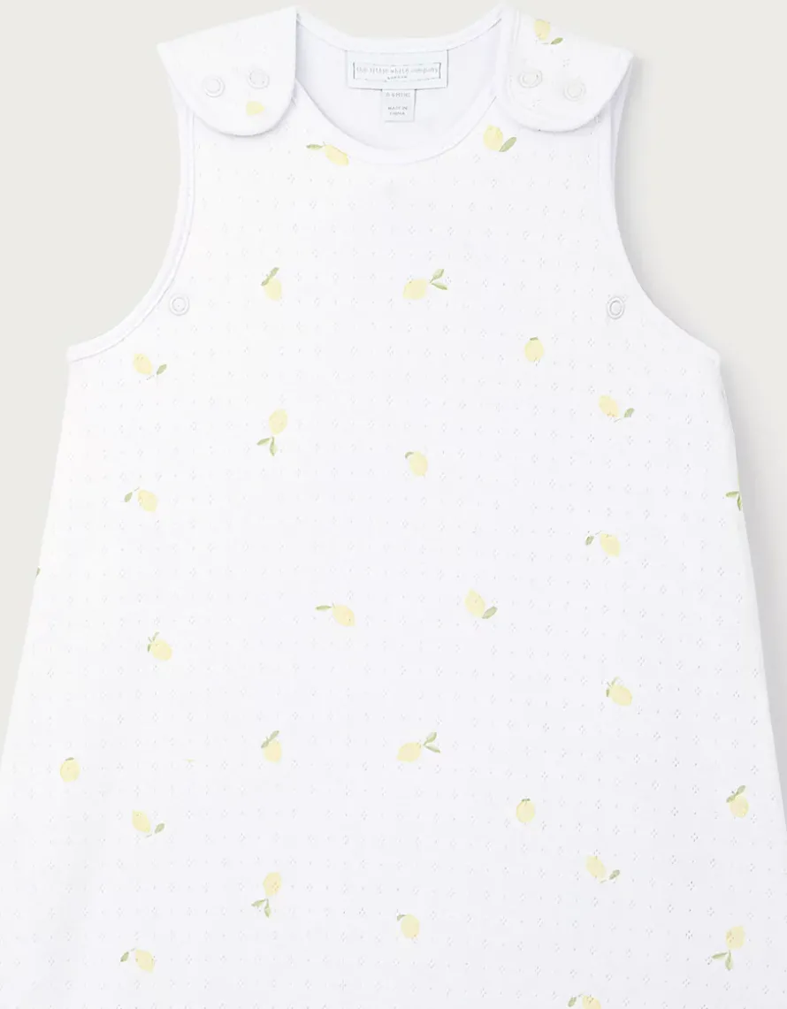 Organic Cotton Pointelle Falling Lemons Sleeping Bag – 1.0 Tog