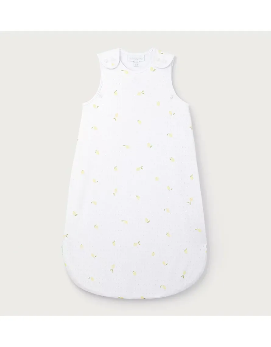 Organic Cotton Pointelle Falling Lemons Sleeping Bag – 1.0 Tog