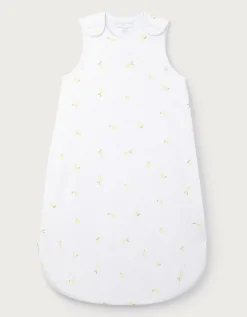 Organic Cotton Pointelle Falling Lemons Sleeping Bag – 1.0 Tog
