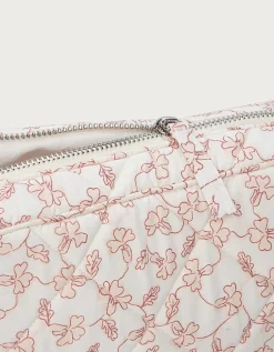 Organic Cotton Quilted Floral Wash Bag