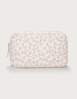 Organic Cotton Quilted Floral Wash Bag