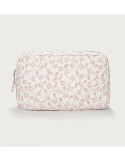 Organic Cotton Quilted Floral Wash Bag