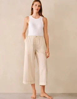 Organic Cotton Relaxed Cropped Pyjama Bottoms