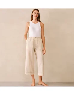 Organic Cotton Relaxed Cropped Pyjama Bottoms
