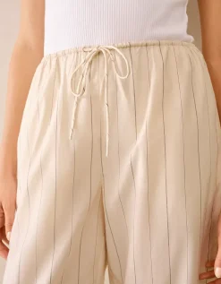 Organic Cotton Relaxed Cropped Pyjama Bottoms