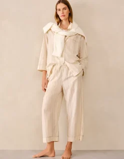 Organic Cotton Relaxed Cropped Pyjama Bottoms