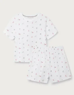 Organic Cotton Relaxed Fit Beach Scene Shortie Pyjamas (2–12yrs)