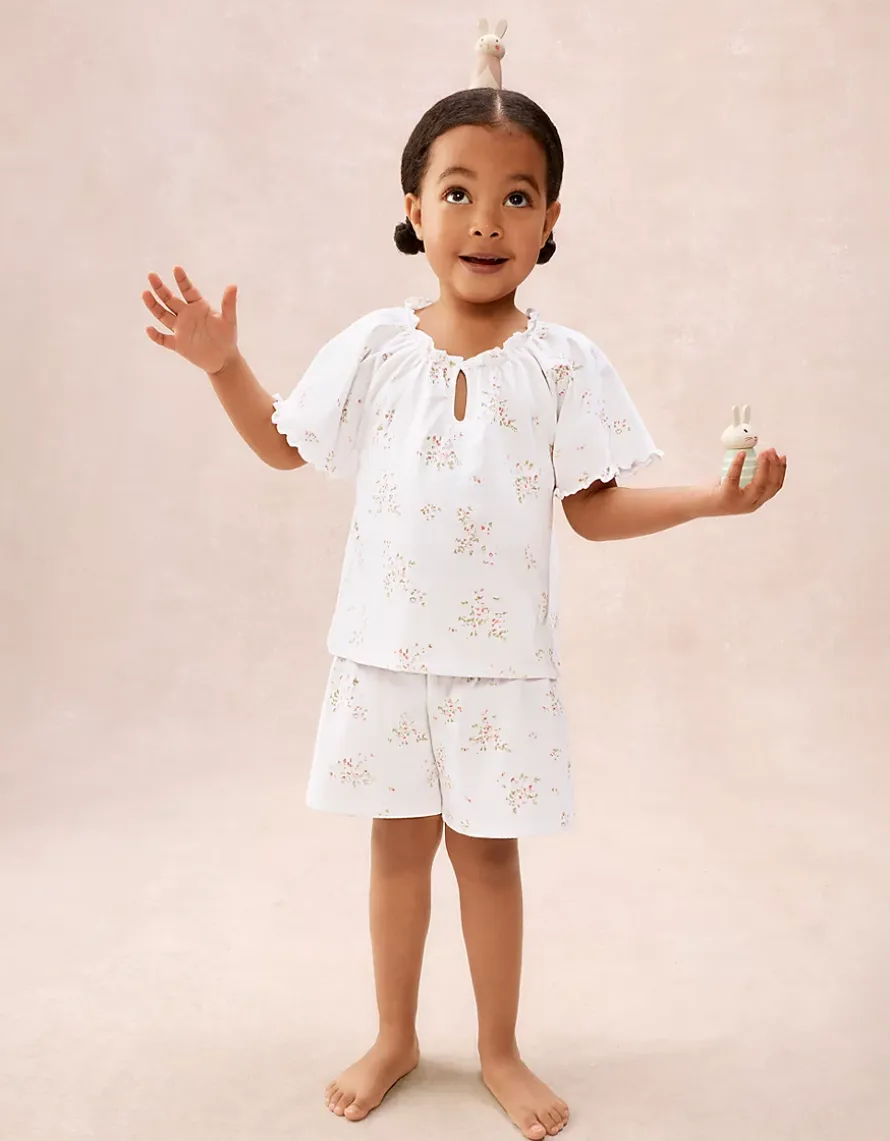 Organic Cotton Relaxed Fit Vintage Floral Boho Pyjamas (1–12yrs)