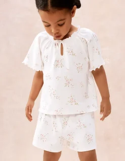 Organic Cotton Relaxed Fit Vintage Floral Boho Pyjamas (1–12yrs)