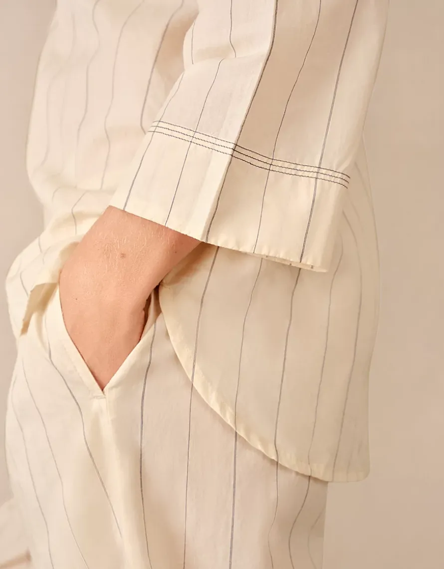 Organic Cotton Relaxed Stripe Pyjama Shirt