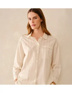 Organic Cotton Relaxed Stripe Pyjama Shirt