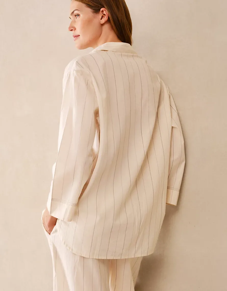 Organic Cotton Relaxed Stripe Pyjama Shirt