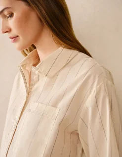 Organic Cotton Relaxed Stripe Pyjama Shirt