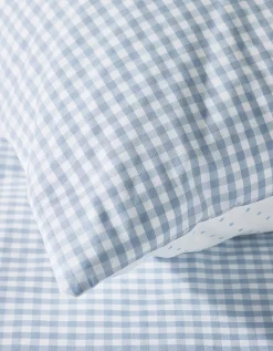 Organic Cotton Reversible Gingham Bed Linen