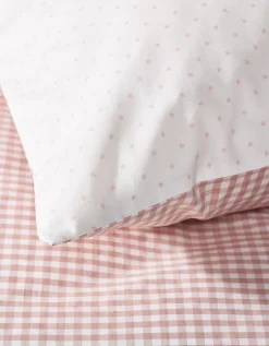 Organic Cotton Reversible Gingham Bed Linen