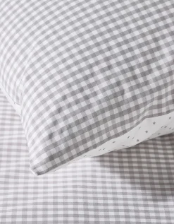 Organic Cotton Reversible Gingham Bed Linen