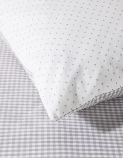 Organic Cotton Reversible Gingham Bed Linen