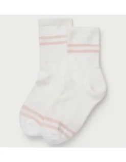 Organic Cotton Ribbed Double Stripe Socks