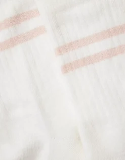Organic Cotton Ribbed Double Stripe Socks