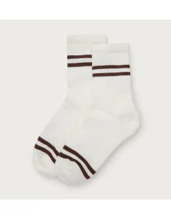 Organic Cotton Ribbed Double Stripe Socks