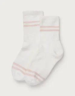 Organic Cotton Ribbed Double Stripe Socks