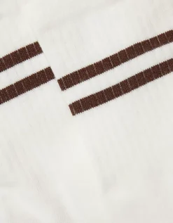 Organic Cotton Ribbed Double Stripe Socks